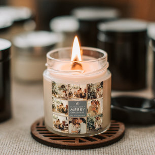 Adesivo Quadrado Fotos de Feriado de Colagem   Feliz Natal   Presen