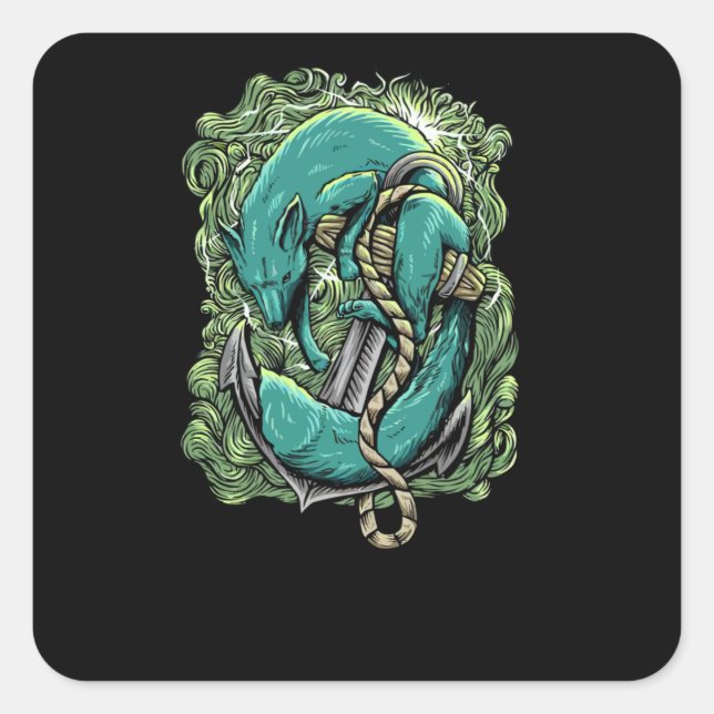 Adesivo Quadrado Fox Marine (Frente)