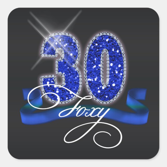 Adesivo Quadrado Foxy trigésimo Sparkle ID191 (Frente)