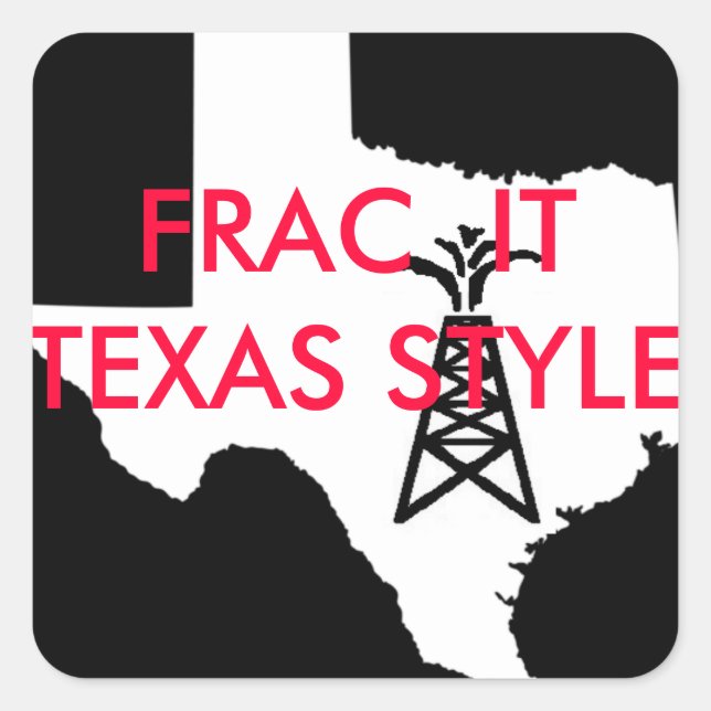 Adesivo Quadrado frac texas (Frente)