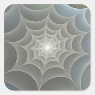 Adesivo Quadrado Fractal da Web de aranha