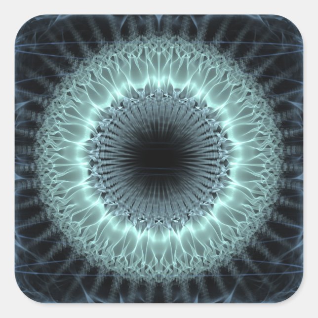 Adesivo Quadrado Fractal Mandala (Frente)