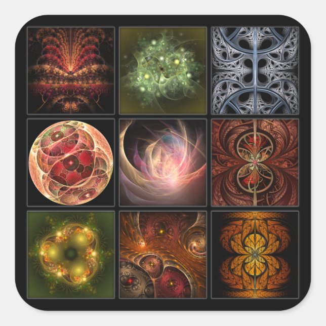 Adesivo Quadrado Fractalworld (Frente)