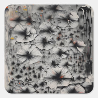 Adesivo Quadrado Fractured Florals