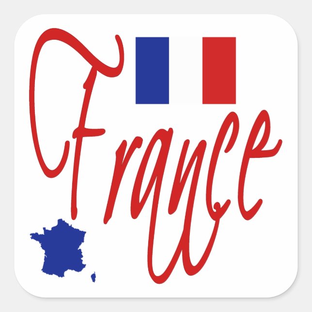 Adesivo Quadrado França (Frente)