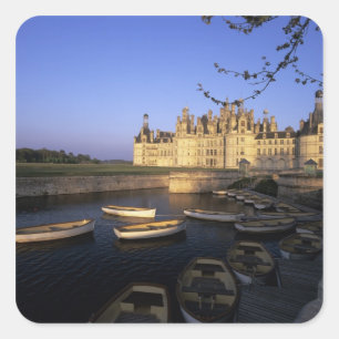 Adesivo Quadrado França, Centro, Loir e Cher, Castelo Chambord
