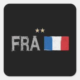 Adesivo Quadrado França Futebol Fan Camisa Bandeira Francesa