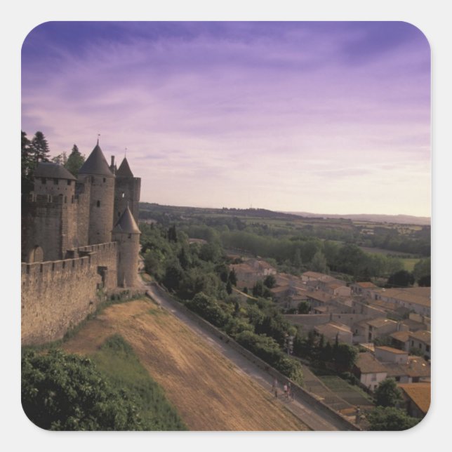 Adesivo Quadrado FRANÇA, Languedoc Carcassonne 2 (Frente)