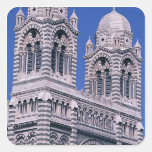 Adesivo Quadrado França, Marselha, Provença. Catedral de la