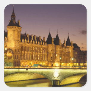 Adesivo Quadrado França, Paris, Conciergerie e Sena do Rio