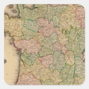 Adesivo Quadrado França, províncias