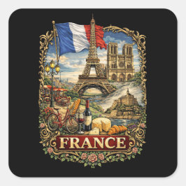 Adesivo Quadrado France