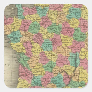 Adesivo Quadrado France, nos departamentos