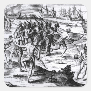 Adesivo Quadrado Francis Drake no mundo novo