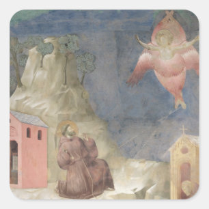 Adesivo Quadrado Francis Recebendo a Stigmata, 1297-99