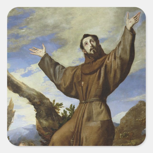 Adesivo Quadrado Francisco de Assisi 1642 (Frente)