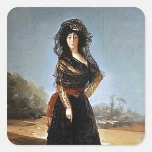 Adesivo Quadrado Francisco Goya- a duquesa de alba