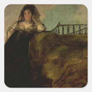Adesivo Quadrado Francisco Jose de Goya y Lucientes Leocadia Zori