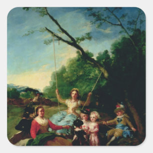 Adesivo Quadrado Francisco Jose de Goya y Lucientes   o balanço