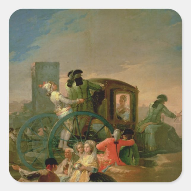 Adesivo Quadrado Francisco Jose de Goya y Lucientes | Potência V (Frente)