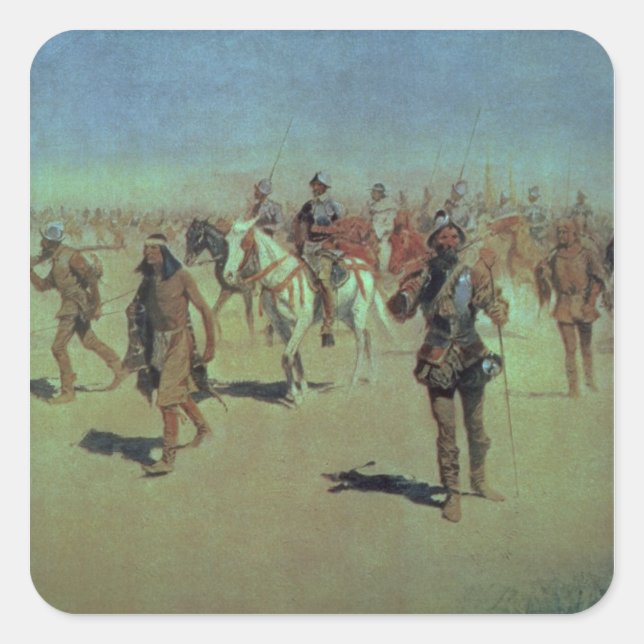 Adesivo Quadrado Francisco Vasquez de Coronado Fazer seu caminho (Frente)