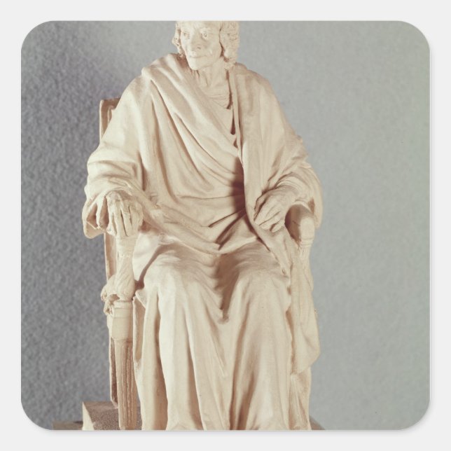 Adesivo Quadrado Francois Marie Arouet Voltaire 1778 (Frente)