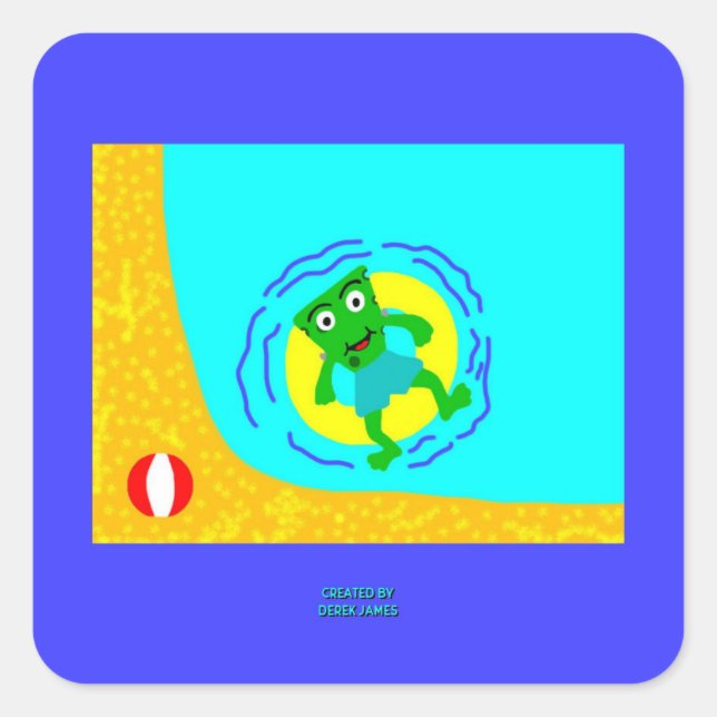 Adesivo Quadrado FrancoQueijo de Verão (Frente)