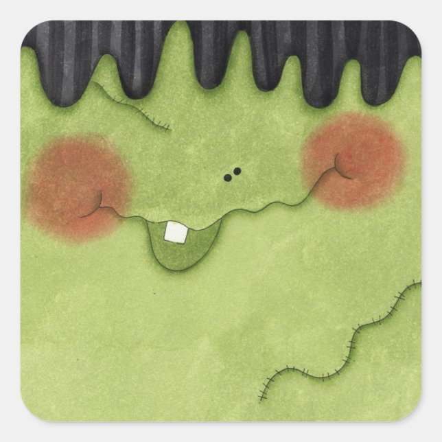 Adesivo Quadrado Frank Face - Stickers (Frente)