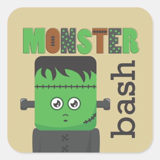 Adesivo Quadrado Frankenstein (Frente)