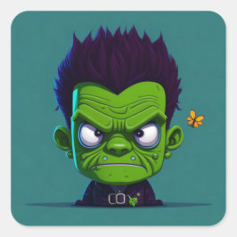 Adesivo Quadrado Frankenstein Fofo