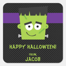 Frankenstein Halloween Sticker, Crianças Halloween