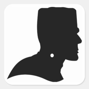 ADESIVO QUADRADO FRANKENSTEIN SILHOUETTE