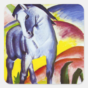 Adesivo Quadrado Franz Marc Blue Horse Stickers