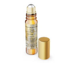 Frasco de rolo de perfume de mármore de marfim e d