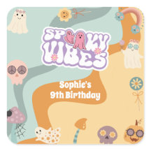 Frascos de Spooky retro aniversário de criança de 