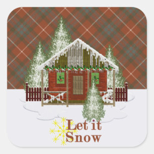 Adesivo Quadrado Fraser Red Weathered Original Scottish Tartan