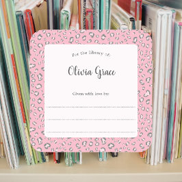 Adesivo Quadrado Fratura-leopardo-de-Cinza rosa com a matrícula 2