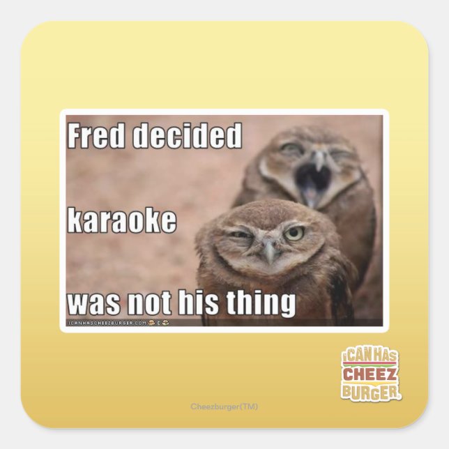 Adesivo Quadrado Fred decidiu (Frente)