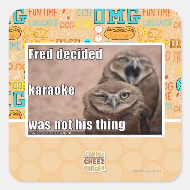 Adesivo Quadrado Fred decidiu (Frente)