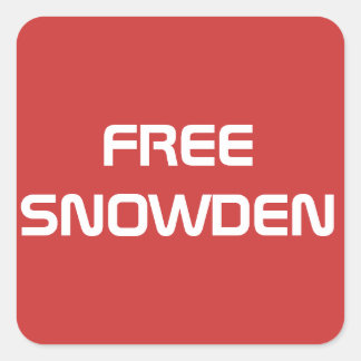 Adesivo Quadrado Free Edward Snowden