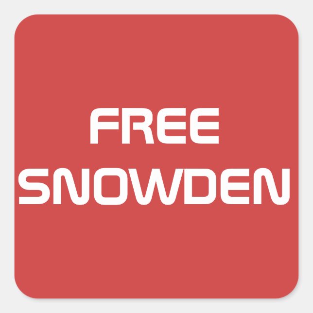 Adesivo Quadrado Free Edward Snowden (Frente)