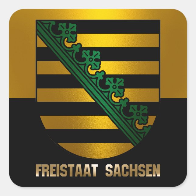 Adesivo Quadrado Freistaat Sachsen (Frente)