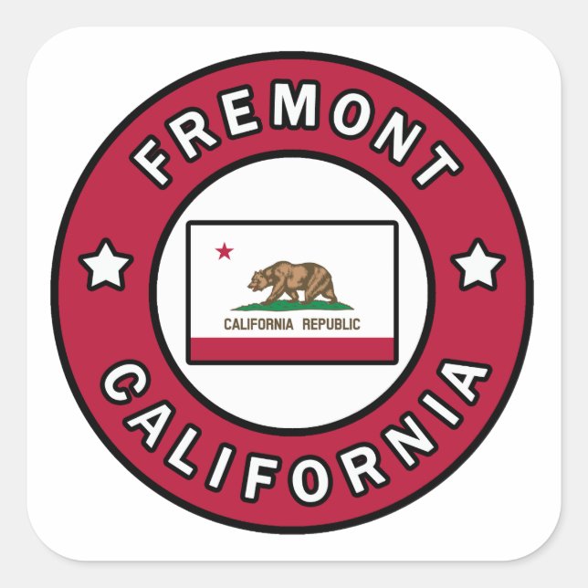 Adesivo Quadrado Fremont California (Frente)