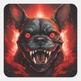 Adesivo Quadrado French Bulldog Gone Wrong