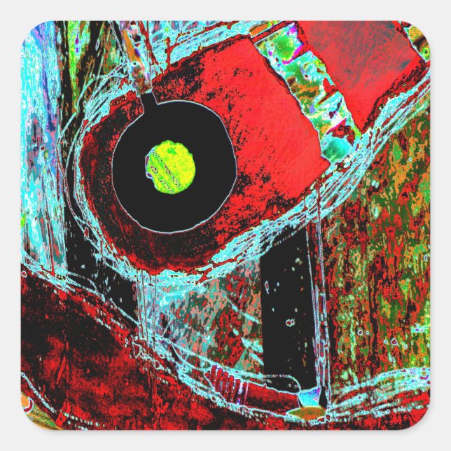 Adesivo Quadrado Frequency Serpent – Abstract Energy Compact Mirror (Frente)