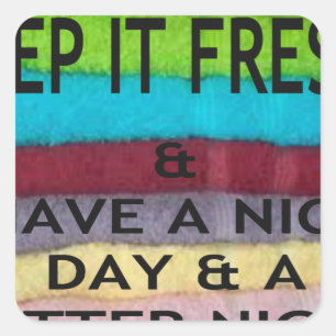 Adesivo Quadrado Fresco e limpo: burst de cor para um novo começo