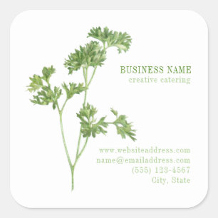 Adesivo Quadrado FRESCO PARSLEY Biz ID Palavras Esquadradas Grandes