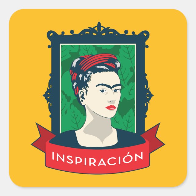 Adesivo Quadrado Frida Kahlo | Inspiración (Frente)