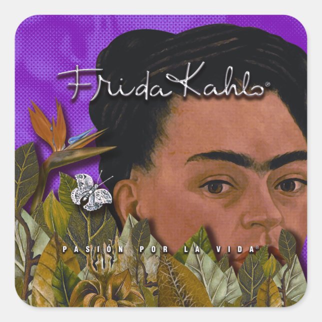 Adesivo Quadrado Frida Kahlo Pasion Por La Vida (Frente)