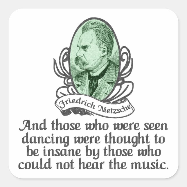Adesivo Quadrado Friedrich Nietzsche (Frente)